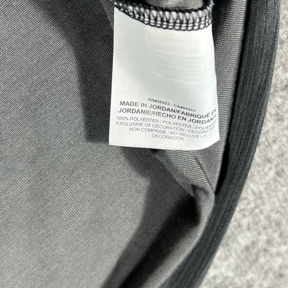 Nike Dri Fit Mens 4XL Gray Striped Quarter Zip Long Sleeve Pullover Shirt - Picture 3 of 10